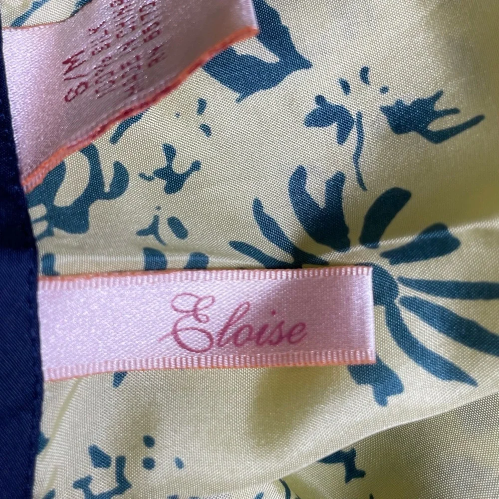 Anthropologie Eloise Silk Kimono Robe Size S/M Yellow and Blue Floral Like New - Picture 7 of 10